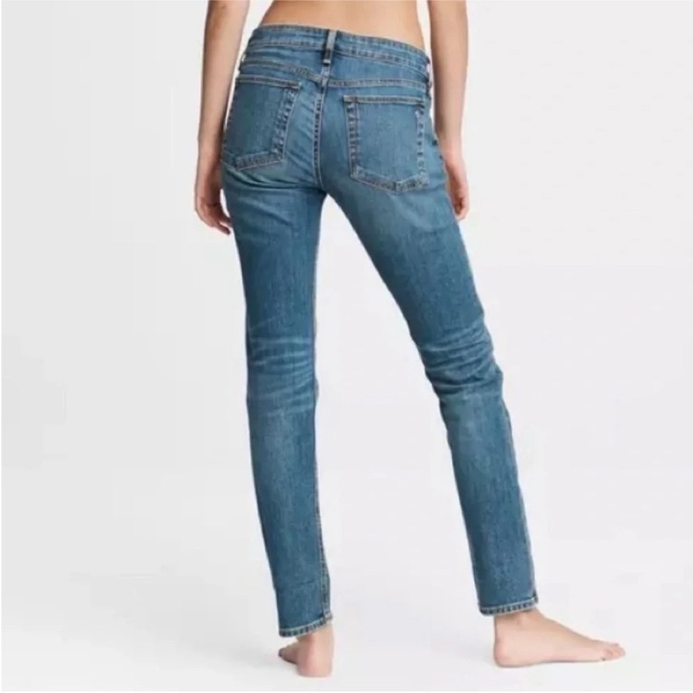 Rag & Bone Dre Low-Rise Boyfriend Jean Bellview Slim Fit Dark Indigo Denim Women - Picture 2 of 13